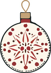 Christmas balls design illustration isolated on transparent background
