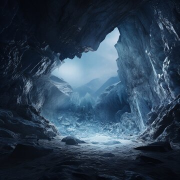wonderful mountain ice cave image © MiltonKumar