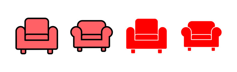Sofa icon set illustration. sofa sign and symbol. furniture icon