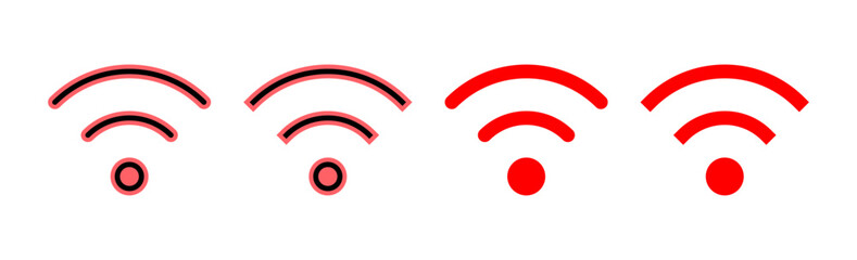 Wifi icon set illustration. signal sign and symbol. Wireless  icon
