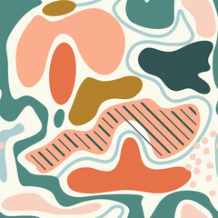 Abstract Shapes Modern Trendy Seamless Pattern Background
