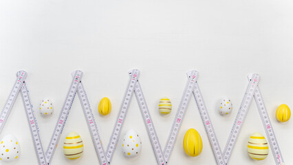 Creative Easter concept for a construction, architecture or real estate company.