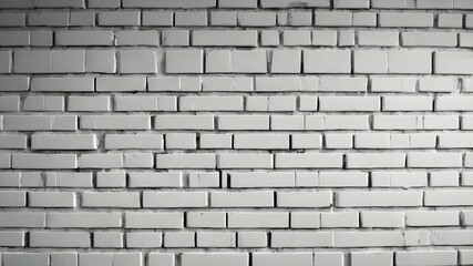 White brick wall background. Neutral flat brick wall texture closeup for design