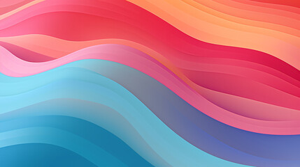 an abstract painting with red, blue, and purple colors, in the style of computer art, smooth curves, light red and light aquamarine, color stripes