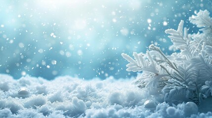 Fototapeta na wymiar A winter-themed background with
