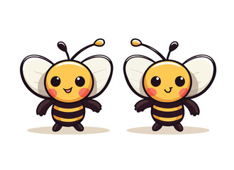 Fototapeta premium bee vector design illustration isolated on white background