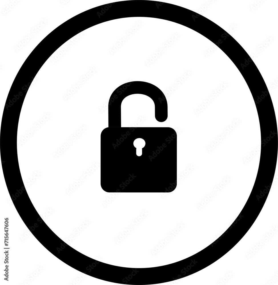 Poster lock pad icon. replaceable vector design.