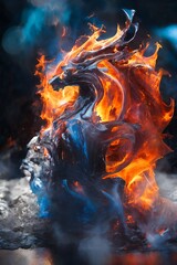 fire nad water background