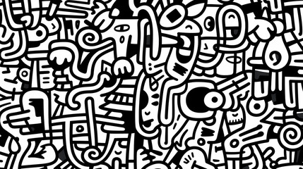Abstract seamless doodle background, artistic background
