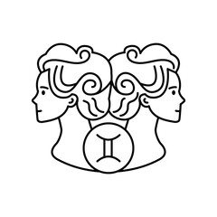 Gemini color concept. Zodiac sign. Astrology and horoscope.