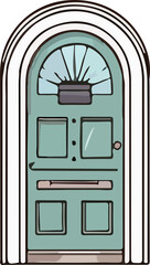 door vector design illustration isolated on transparent background