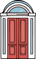 door vector design illustration isolated on transparent background
