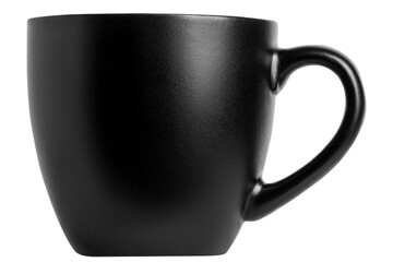 black cup. On a blank background
