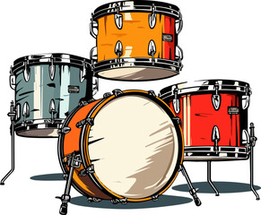 Fototapeta na wymiar drums vector design illustration isolated on transparent background 