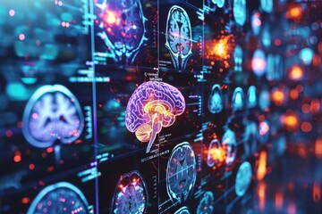 Understanding The Cognitive Impact Of Different Neurological Conditions. Сoncept Autism Spectrum Disorders, Alzheimer's Disease, Traumatic Brain Injury, Parkinson's Disease, Schizophrenia - obrazy, fototapety, plakaty