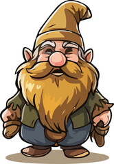 Naklejka premium dwarf vector design illustration isolated on transparent background 