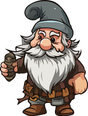Naklejka premium dwarf vector design illustration isolated on transparent background 