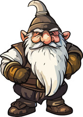 Naklejka premium dwarf vector design illustration isolated on transparent background 