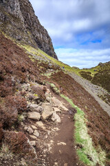 A Scenic Pathway Along Rugged Mountain Cliffs