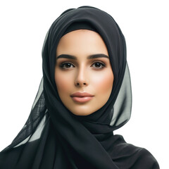Naklejka premium arab beautiful female model transparent background
