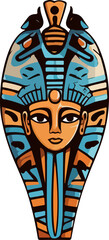 egyptian artifacts vector design illustration isolated on transparent background
