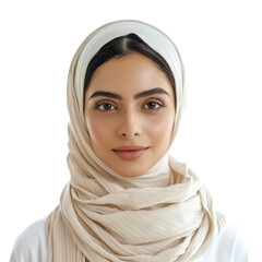 arab beautiful female model transparent background