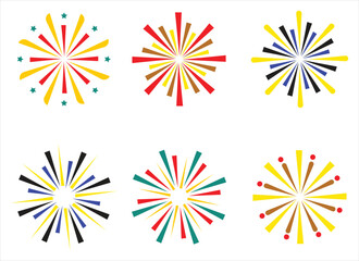 Firework vector design illustration isolated on white background