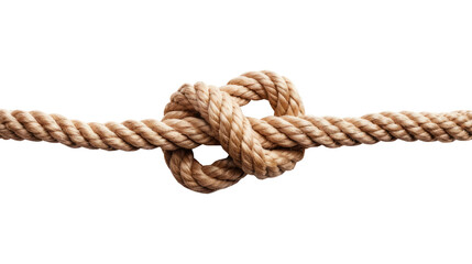 Rope knot isolated on transparent and white background