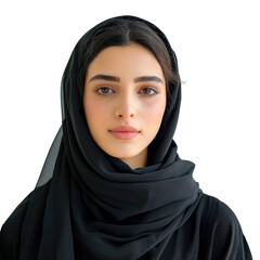 arab beautiful female model transparent background