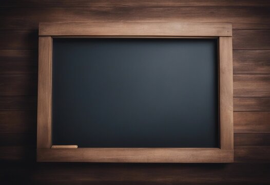 Blank blackboard with chalk