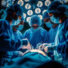 Doctors performing a surgery in a surgery room