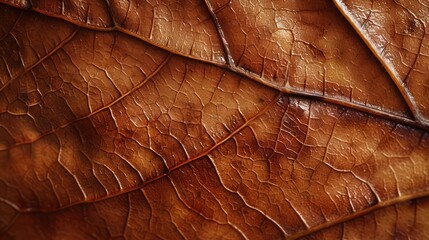 close up brown leaf texture
