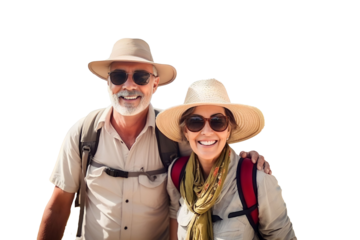 PNG picture of A romantic senior couple