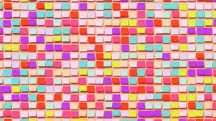 2024 planning post it notes wall multi coloured important reminder day week month year 3d illustration render digital rendering