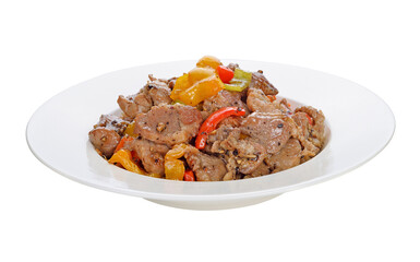 Thai food. stir fry pork with pepper chilli transparent png