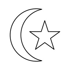 Islam color concept. Religion isolated element.