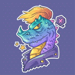 Cartoon vector character. Trendy style. Vector illustration.