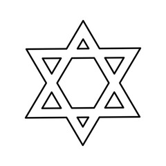 Judaism color concept. Religion isolated element.