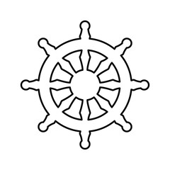 Fototapeta premium Buddhism color concept. Religion isolated element.