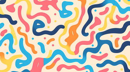 Funny doodle seamless pattern, artistic background