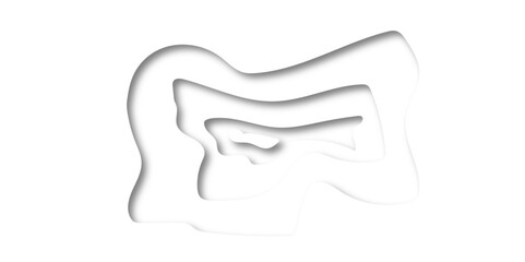 Modern wallpaper texture and 3d realistic design use for banner flyers, posters. Abstract White paper cut background with lines. 3d topography realistic papercut decoration textured background.