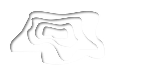 Modern wallpaper texture and 3d realistic design use for banner flyers, posters. Abstract White paper cut background with lines. 3d topography realistic papercut decoration textured background.