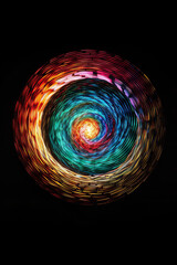 Colorful spiral tunnel.