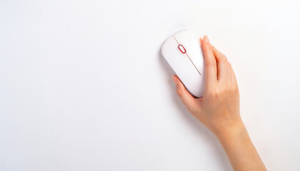 マウスを握っている手元