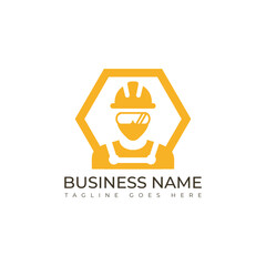  Vector construction employee worker logo