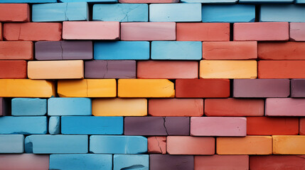 Fototapeta premium colorful brick wall