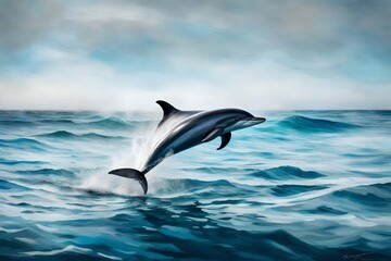 Graceful Symphony: Dolphins Dance with the Waves in Spectacular Leaps"
"Dolphins' Aerial Ballet: Mesmerizing Jumps Illuminate the Ocean's Beauty"