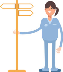 Nurse Character and Signpost
