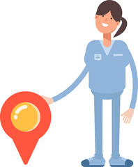 Nurse Character and Location Pin
