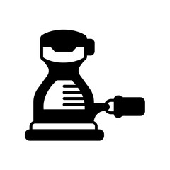 Orbital Sander icon. black fill icon